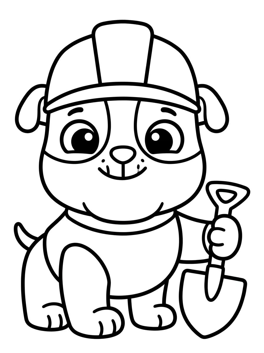 Smiling Rubble the Builder para colorir Desenho de Smiling Rubble the Builder para colorir e imprimir grátis