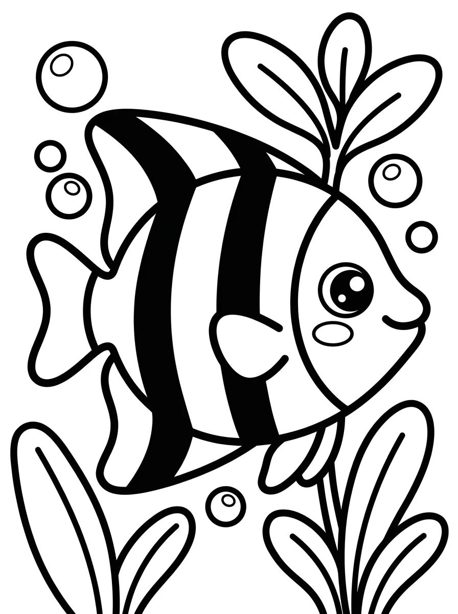 Peixe-Anjo Tropical para Colorir para colorir Desenho de Peixe-Anjo Tropical para Colorir para colorir e imprimir grátis