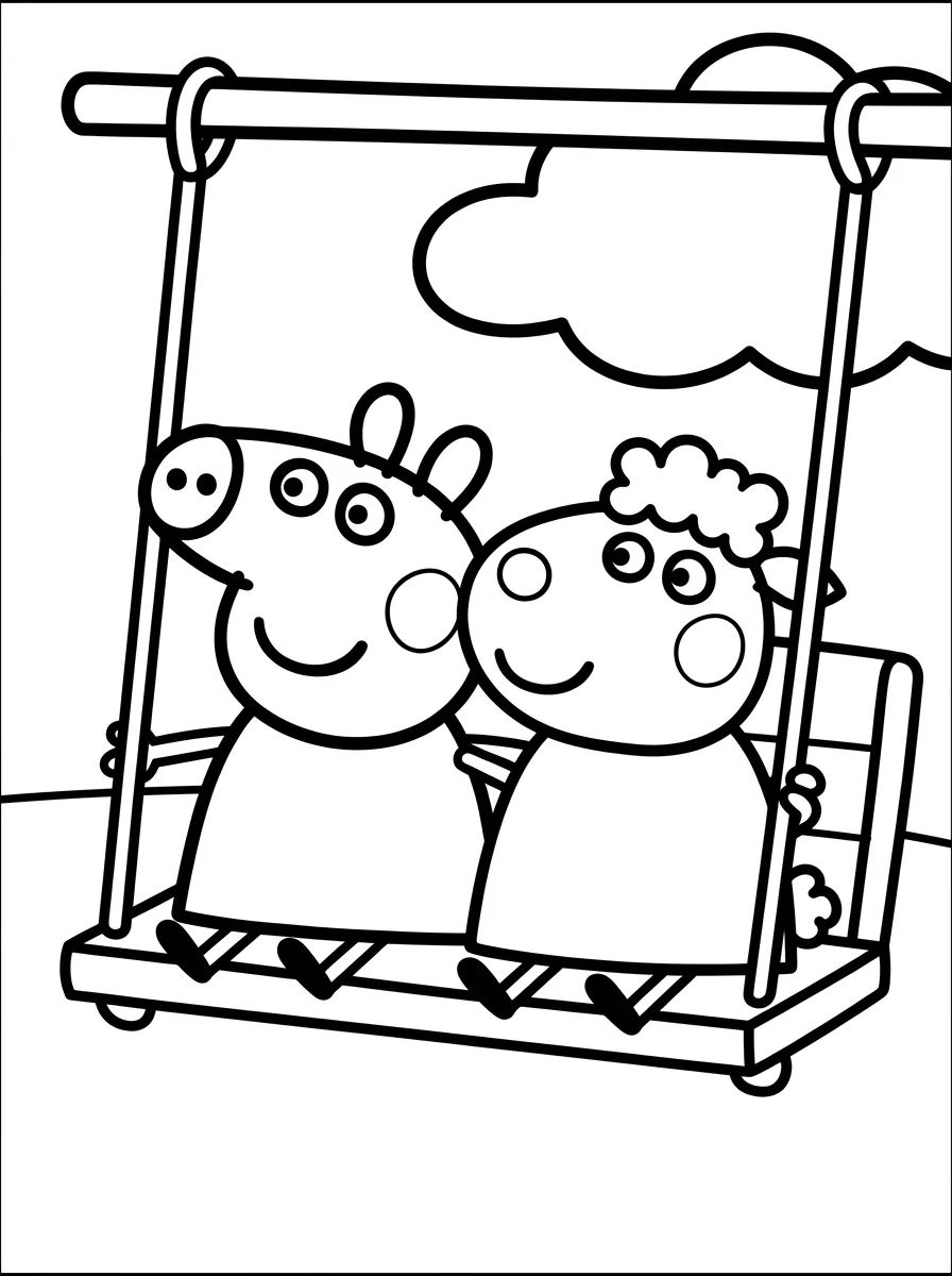 Capa da coleção Peppa e Amigos para Colorir