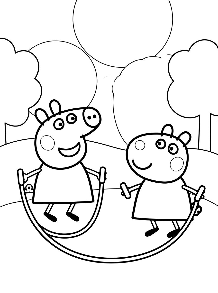 Capa da coleção Peppa e Amigos para Colorir