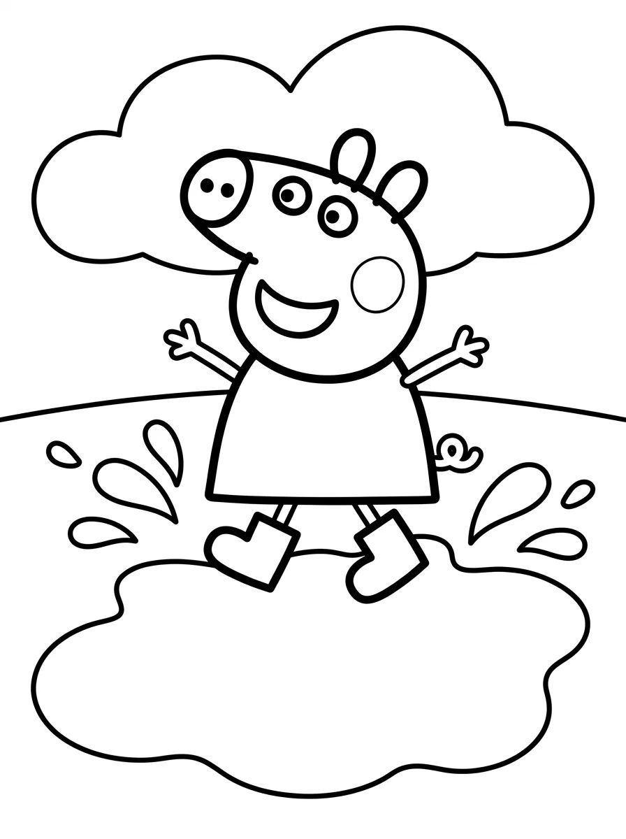 Capa da coleção Desenhos da Peppa Pig para Colorir