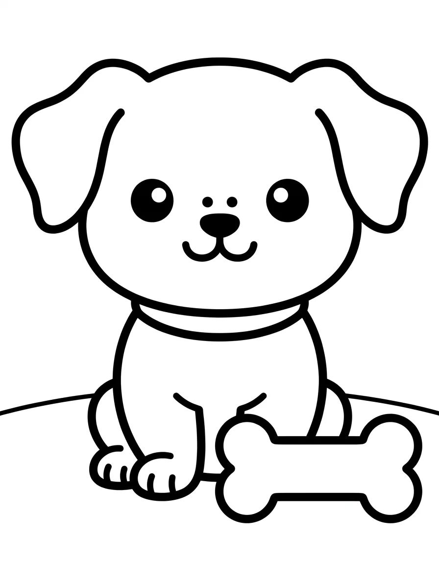 Cachorrinho no Pote de Ração para colorir Desenho de Cachorrinho no Pote de Ração para colorir e imprimir grátis