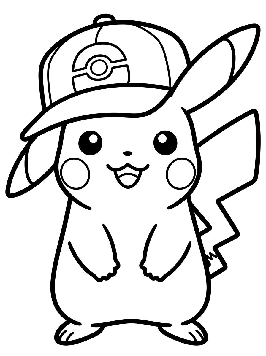 Coleção de desenhos para colorir: Pikachu Fofo e Kawaii