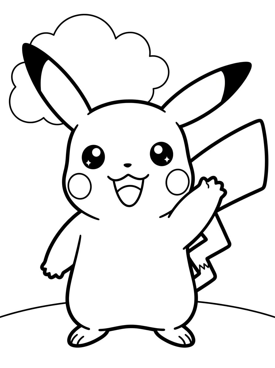 Capa da coleção Pikachu Fofo para Colorir