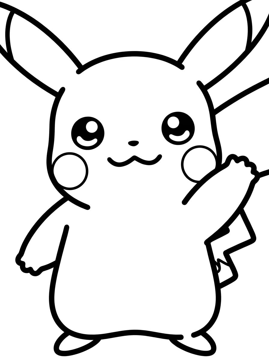Capa da coleção Pikachu Fofo para Colorir