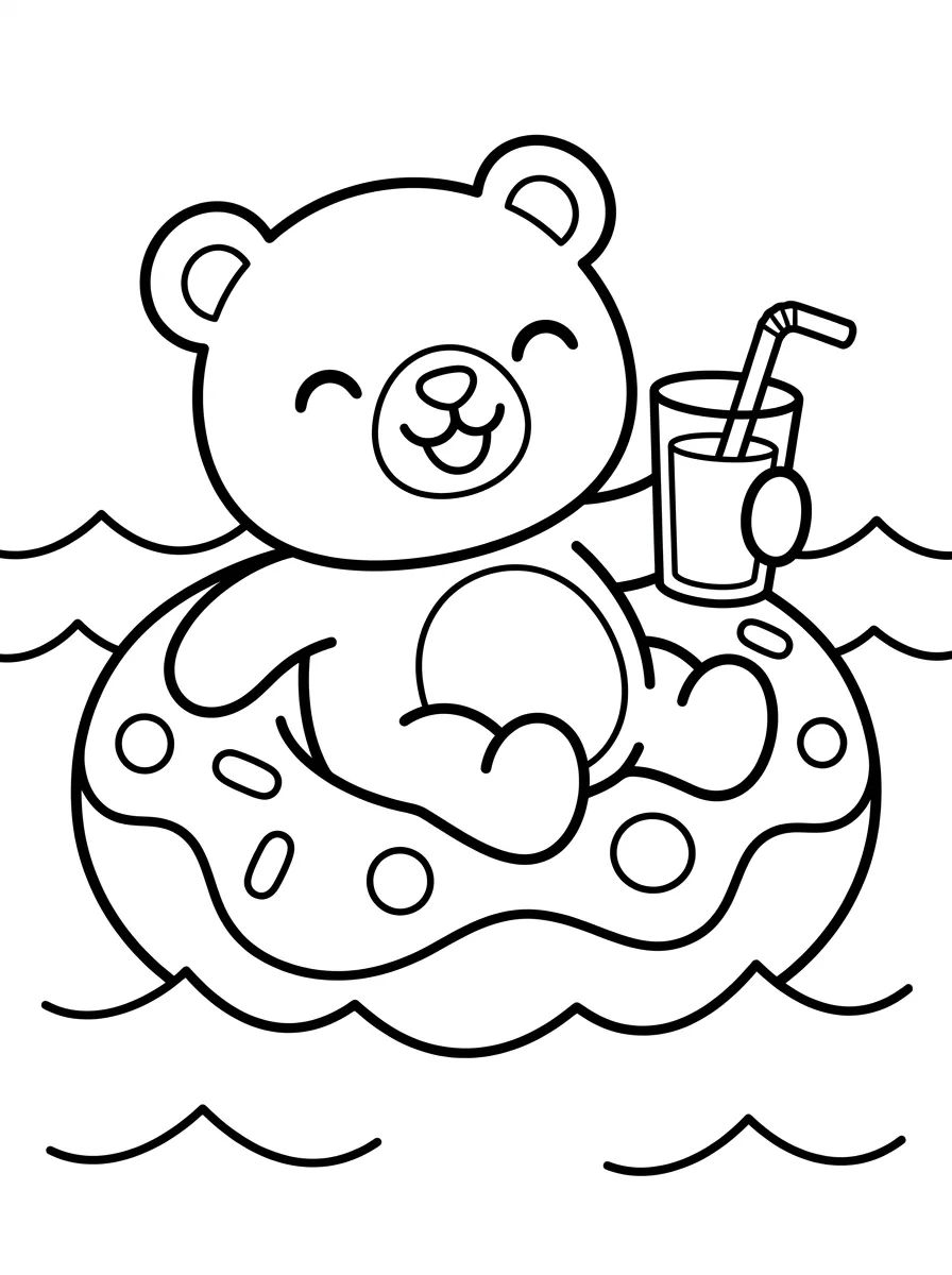 Coleção de desenhos para colorir: Desenhos de Piscina para Colorir