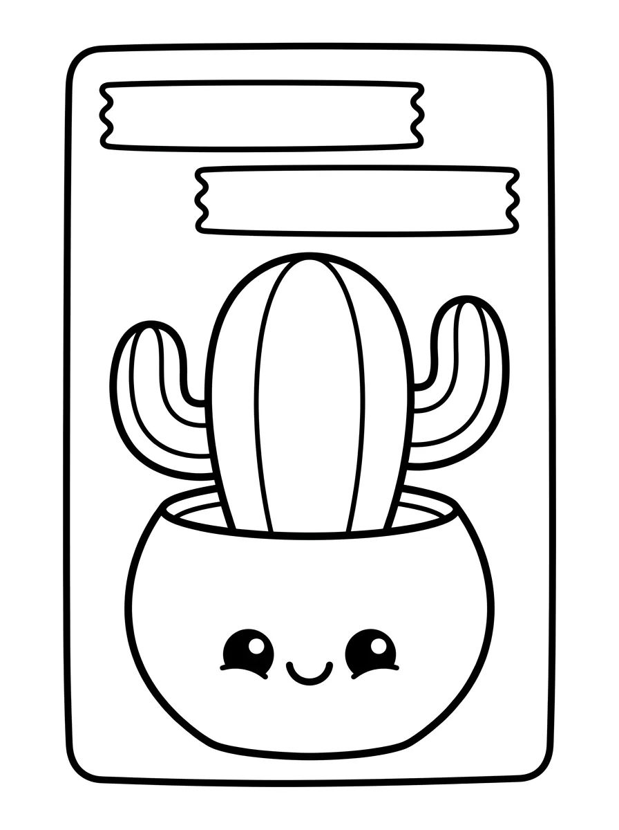 Bloco de Notas e Lembrete Kawaii para colorir Desenho de Bloco de Notas e Lembrete Kawaii para colorir e imprimir grátis