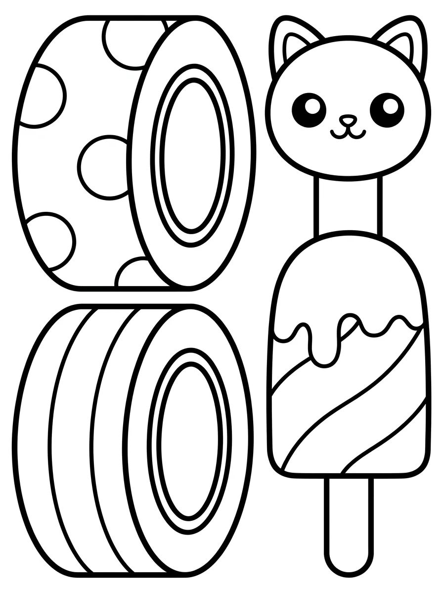 Washi Tapes y Marcadores Lindos para colorir Desenho de Washi Tapes y Marcadores Lindos para colorir e imprimir grátis
