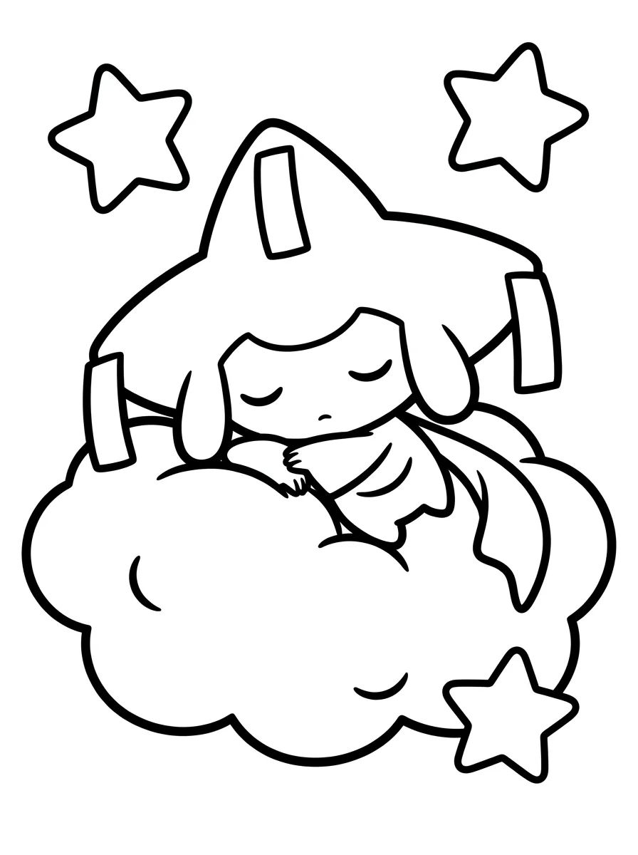 Jirachi o Pokémon dos Desejos para colorir Desenho de Jirachi o Pokémon dos Desejos para colorir e imprimir grátis
