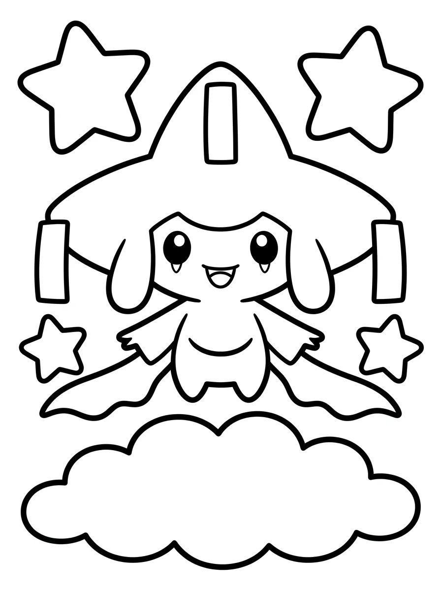Jirachi Realizador de Desejos para colorir Desenho de Jirachi Realizador de Desejos para colorir e imprimir grátis