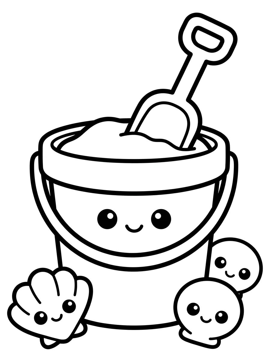Balde e Pá de Areia para colorir Desenho de Balde e Pá de Areia para colorir e imprimir grátis
