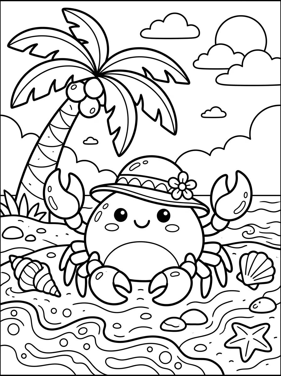 Cangrejito en la Arena para colorir Desenho de Cangrejito en la Arena para colorir e imprimir grátis