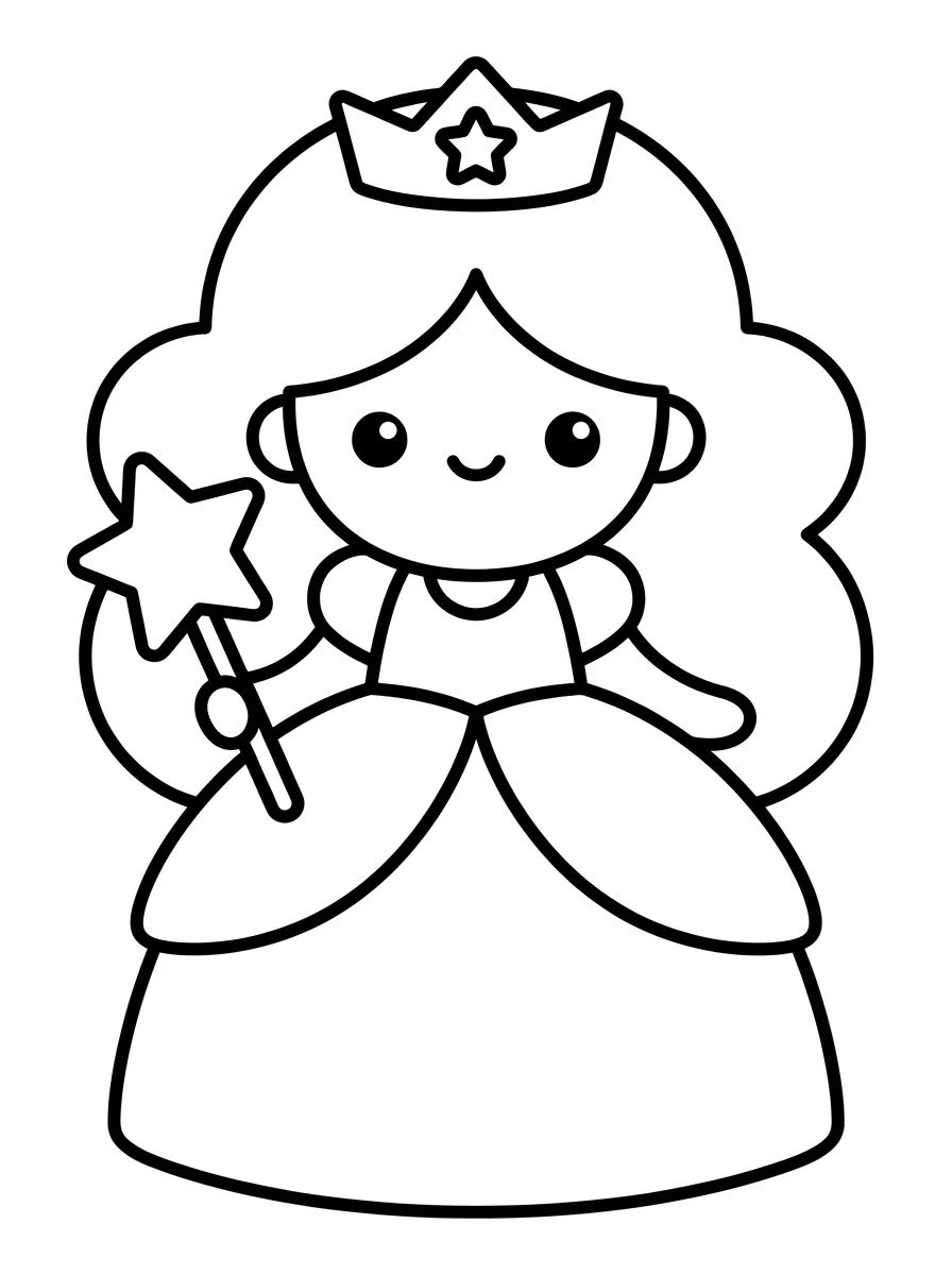 Princesas Fofas para Colorir