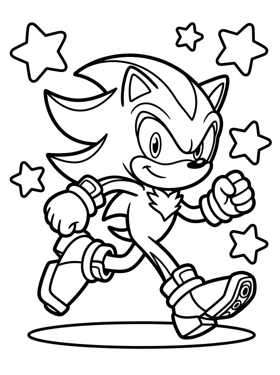 Shadow Correndo Rápido para colorir Desenho de Shadow Correndo Rápido para colorir e imprimir grátis