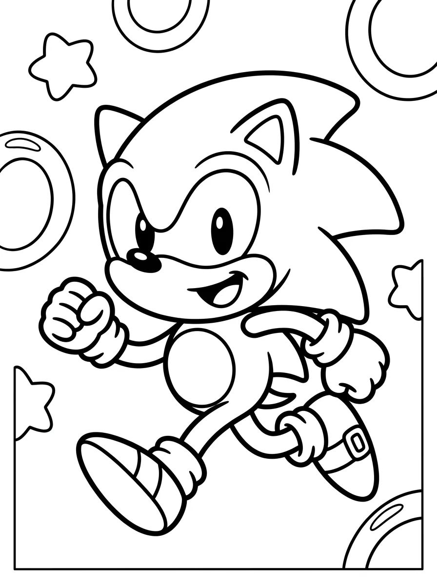 Sonic para Colorir