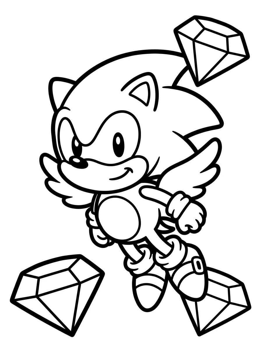 Super Sonic Fofinho para colorir Desenho de Super Sonic Fofinho para colorir e imprimir grátis