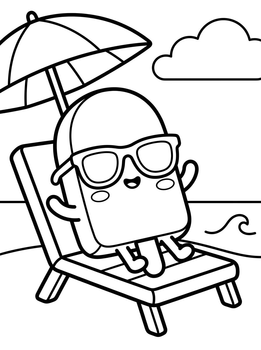 Coleção de desenhos para colorir: Sorvete de Verão