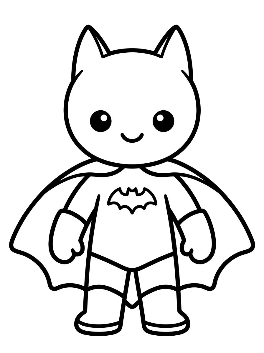 Menina Morcego Fofinha para colorir Desenho de Menina Morcego Fofinha para colorir e imprimir grátis