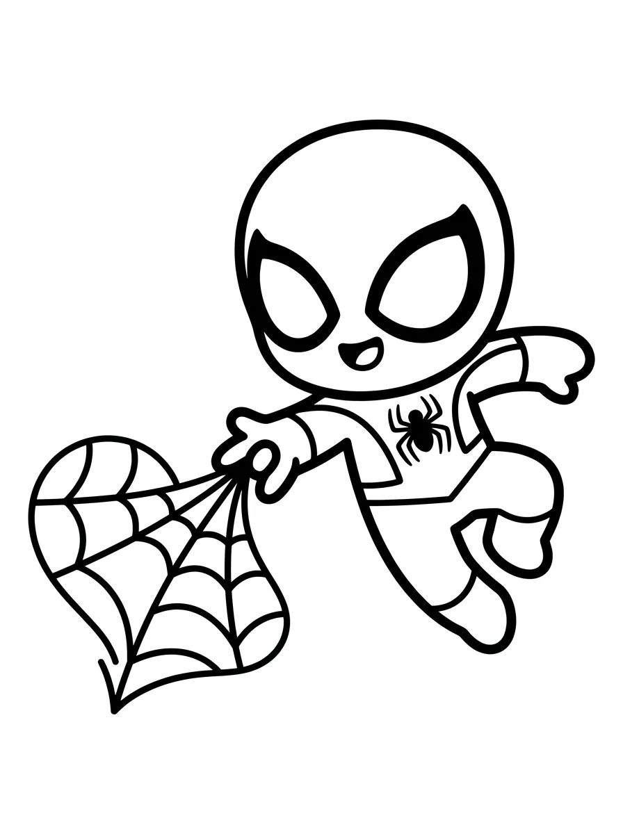 Super-Heróis Fofos para Colorir