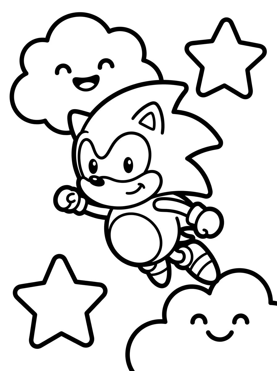 Capa da coleção Desenhos do Super Sonic para Colorir