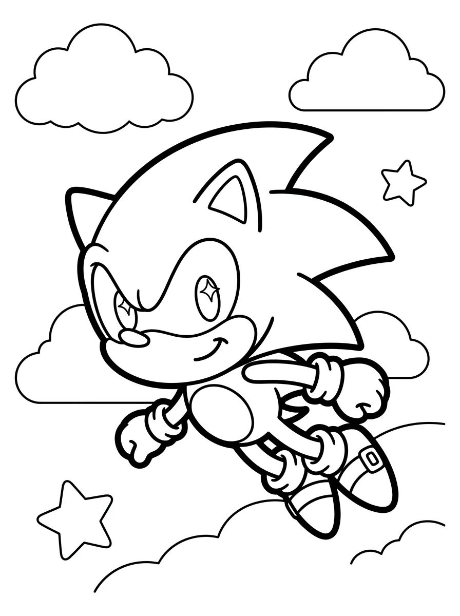 Coleção de desenhos para colorir: Super Sonic
