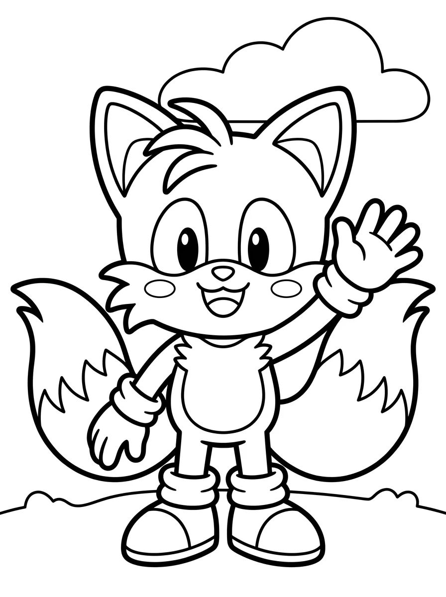 Capa da coleção Desenhos do Tails para Colorir