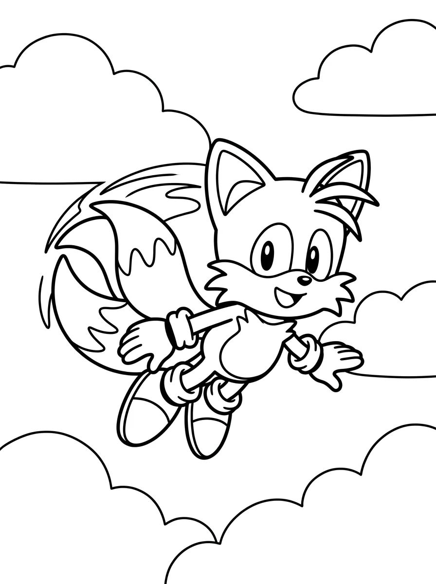 Capa da coleção Tails do Sonic para Colorir