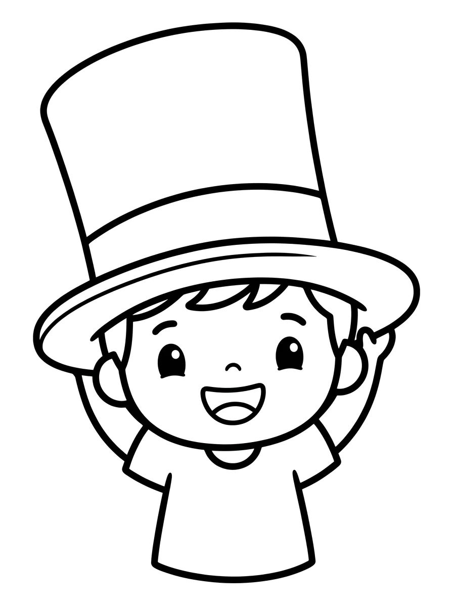 Tito com Cartola do Bita para colorir Desenho de Tito com Cartola do Bita para colorir e imprimir grátis