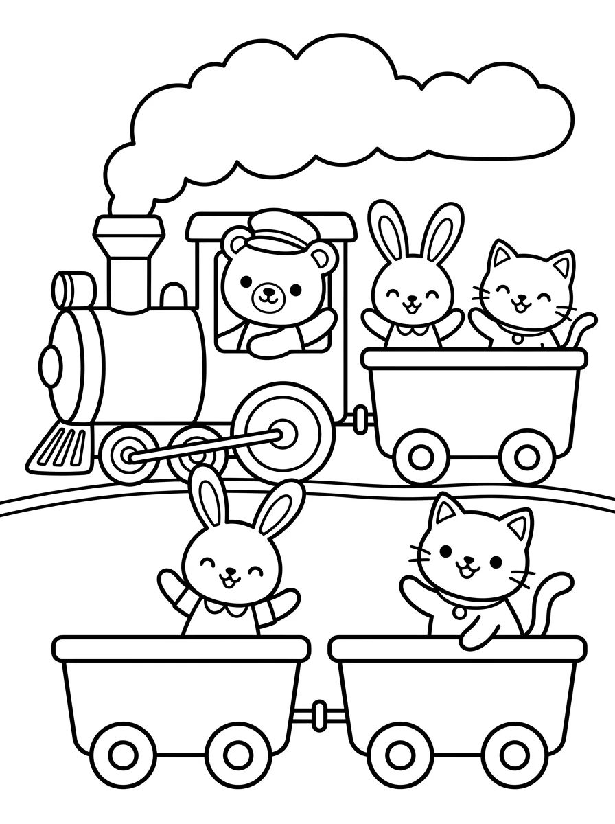Maria Fumaça dos Bichinhos para colorir Desenho de Maria Fumaça dos Bichinhos para colorir e imprimir grátis