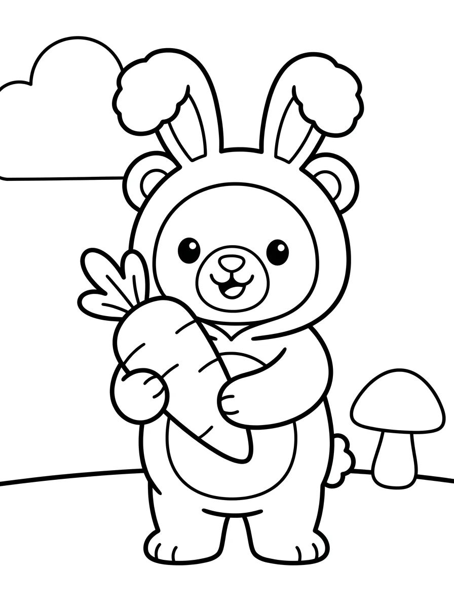 Ursinho Bobbie de Coelhinho para colorir Desenho de Ursinho Bobbie de Coelhinho para colorir e imprimir grátis
