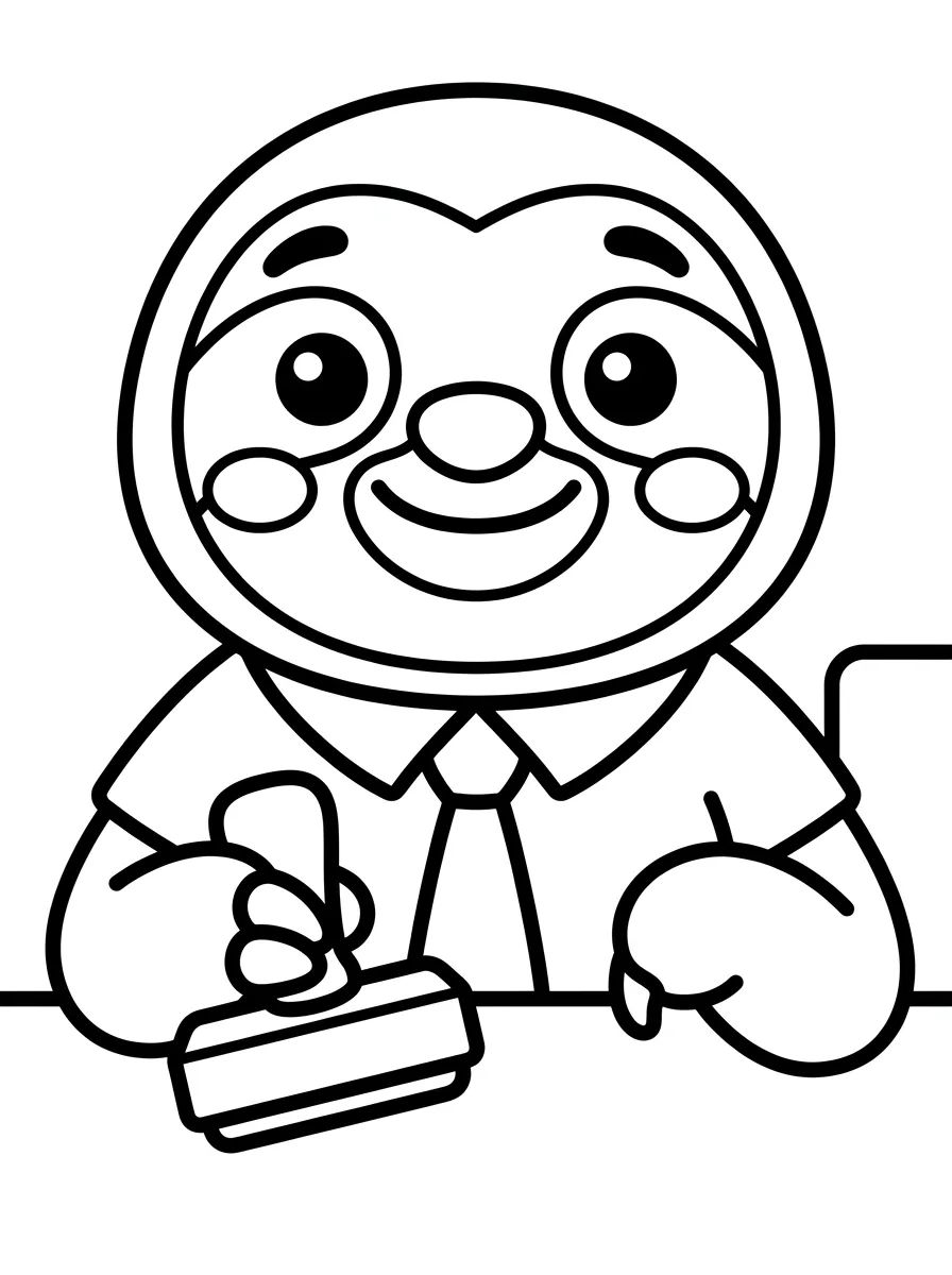 Flash a Preguiça Fofa para colorir Desenho de Flash a Preguiça Fofa para colorir e imprimir grátis
