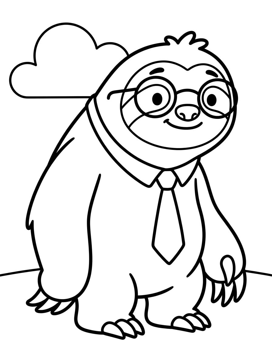 Flash a Preguiça Fofinha para colorir Desenho de Flash a Preguiça Fofinha para colorir e imprimir grátis