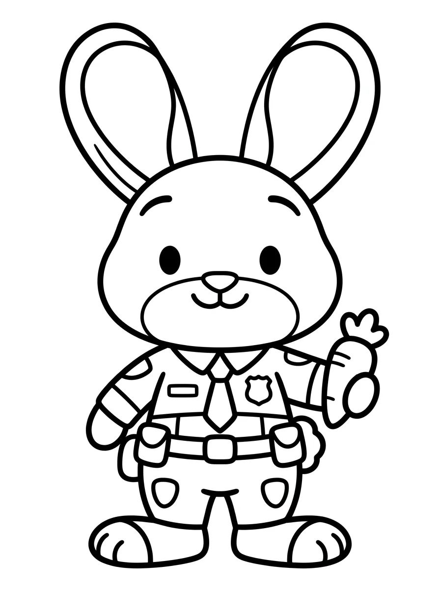 Coleção de desenhos para colorir: Zootopia Fofos e Kawaii